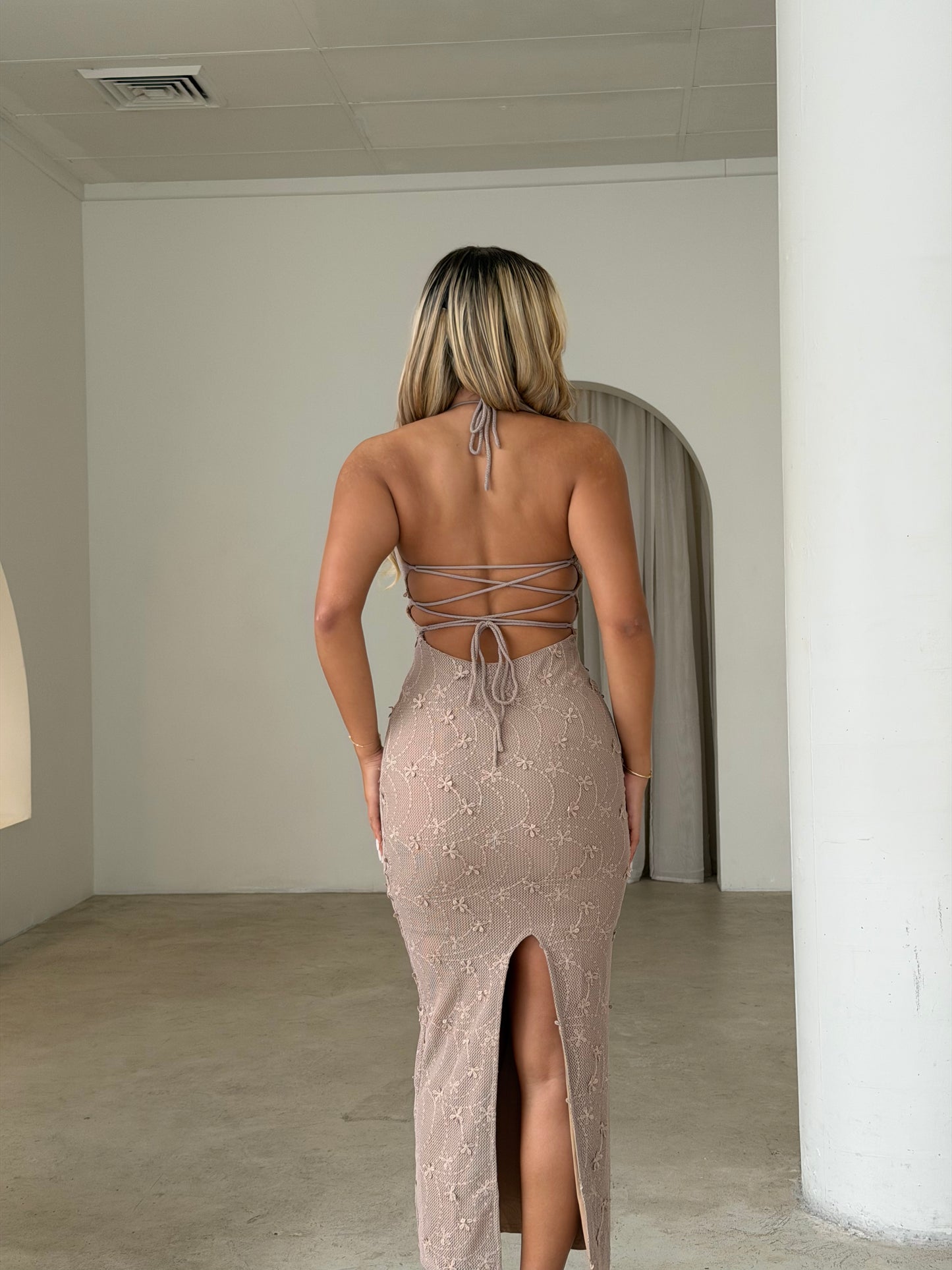 AILANI DRESS - BROWN