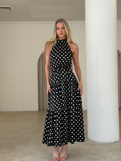 MARA DRESS - BLACK/WHITE