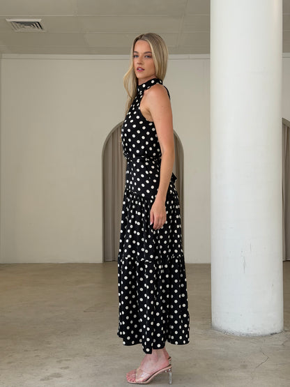 MARA DRESS - BLACK/WHITE
