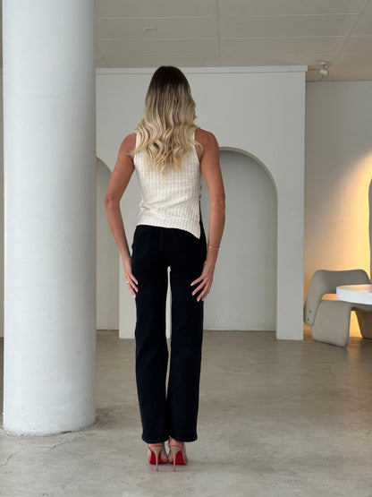 MARLIN KNIT TOP - BONE