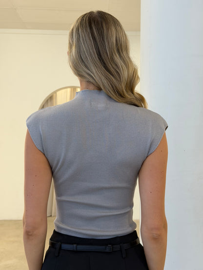 WREN KNIT TOP - GREY