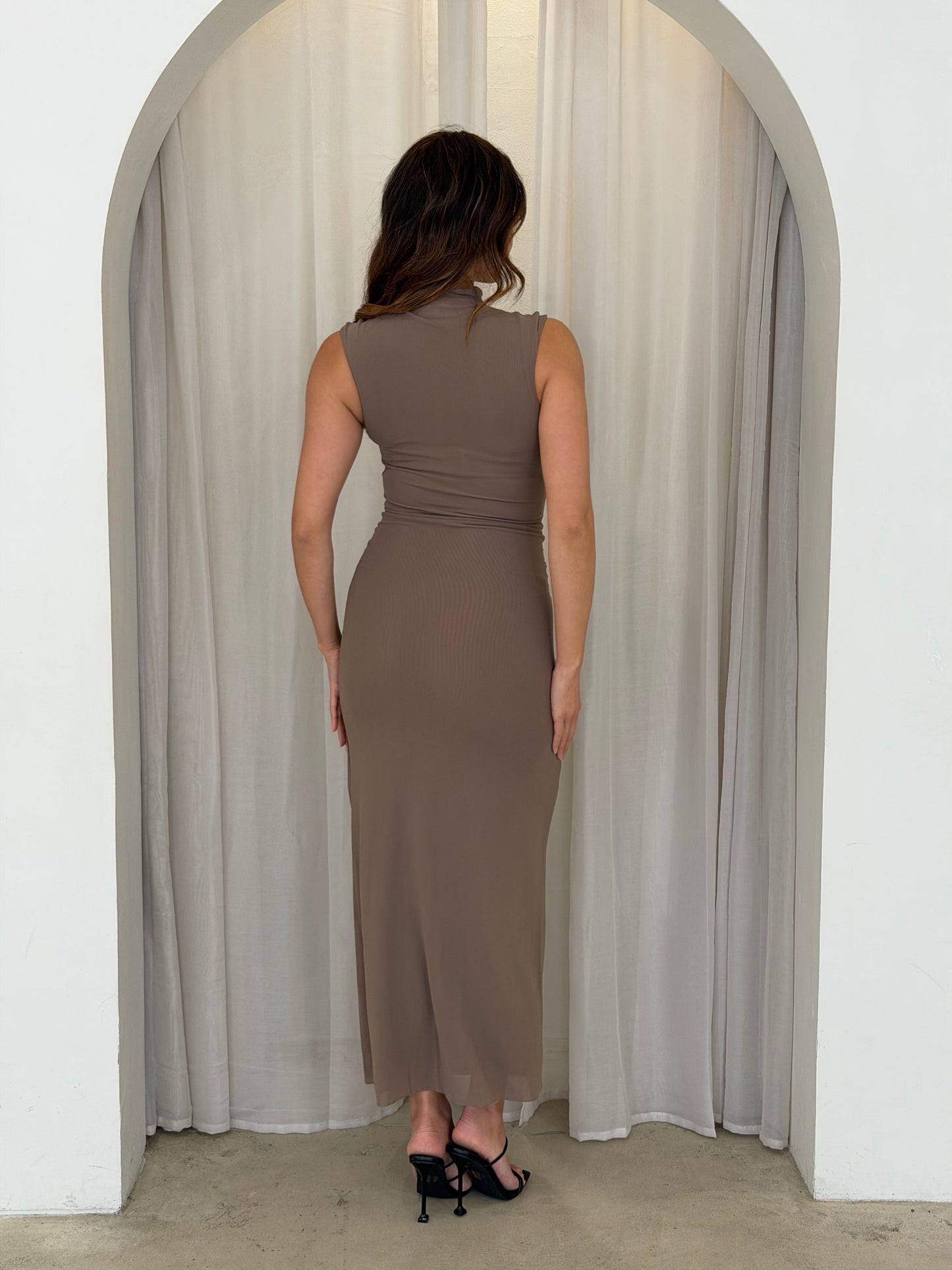 ALYS DRESS - MUSHROOM