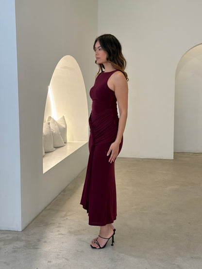 EDENA DRESS - WINE
