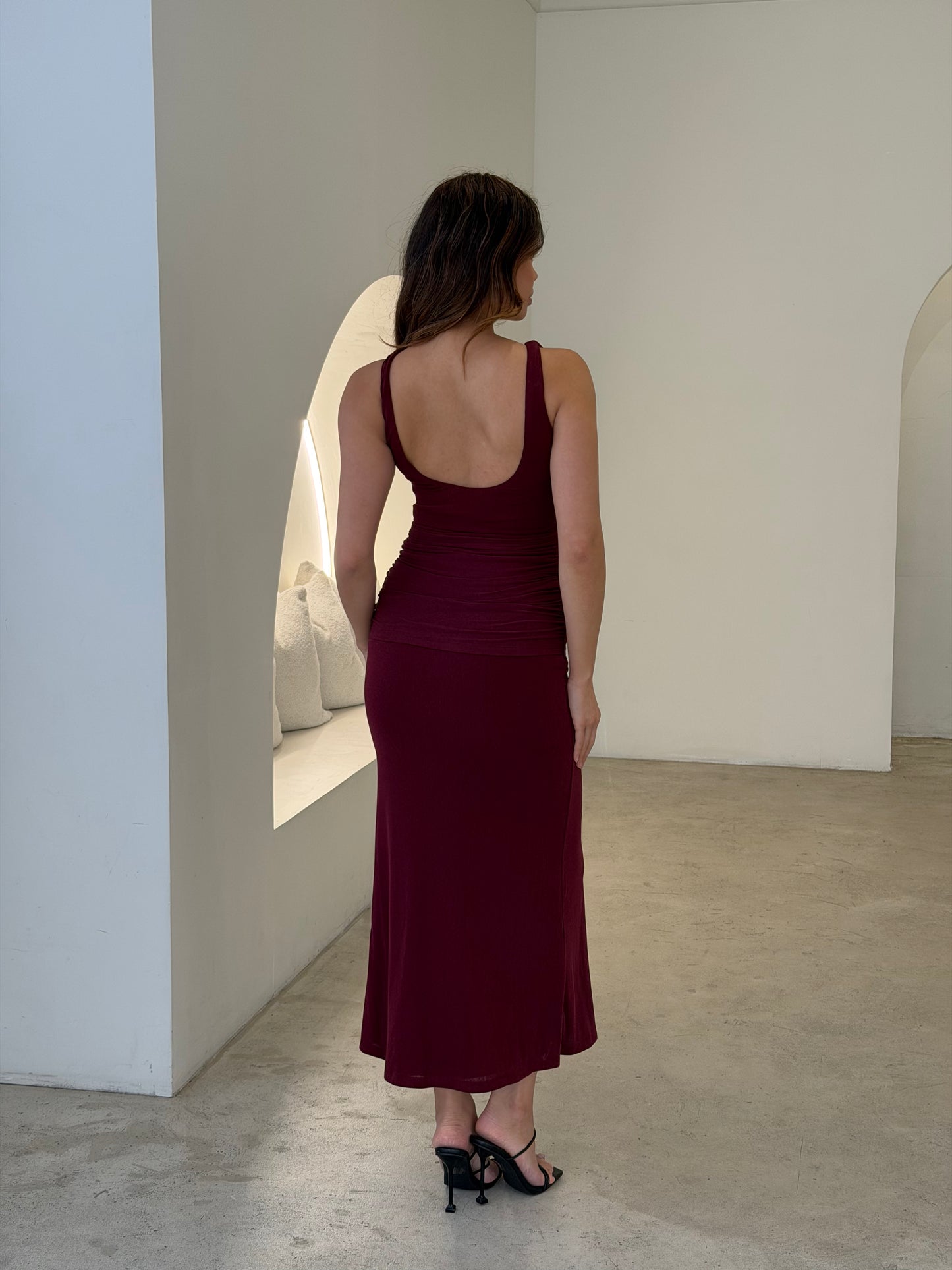 EDENA DRESS - WINE