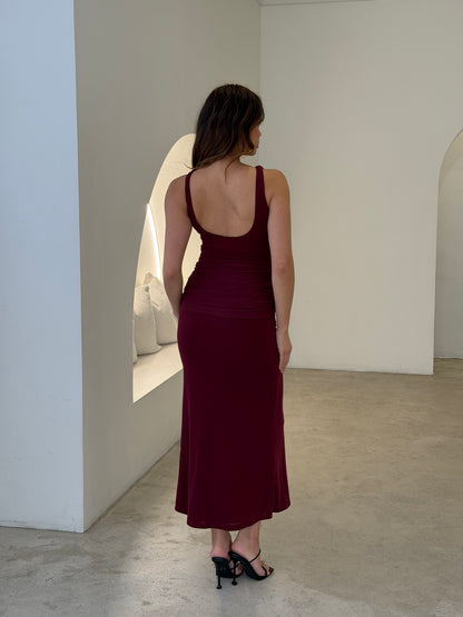 EDENA DRESS - WINE
