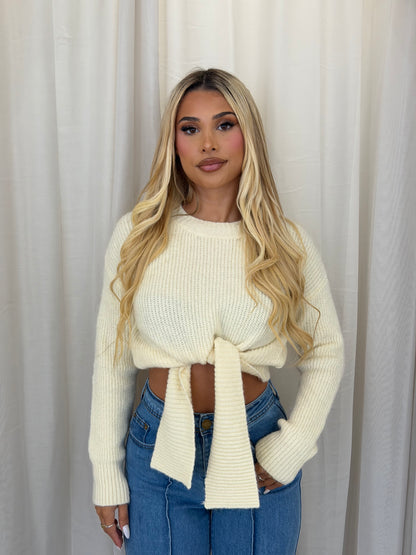 ALISHA KNIT TOP - WHITE