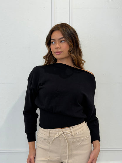 LOA KNIT TOP - BLACK