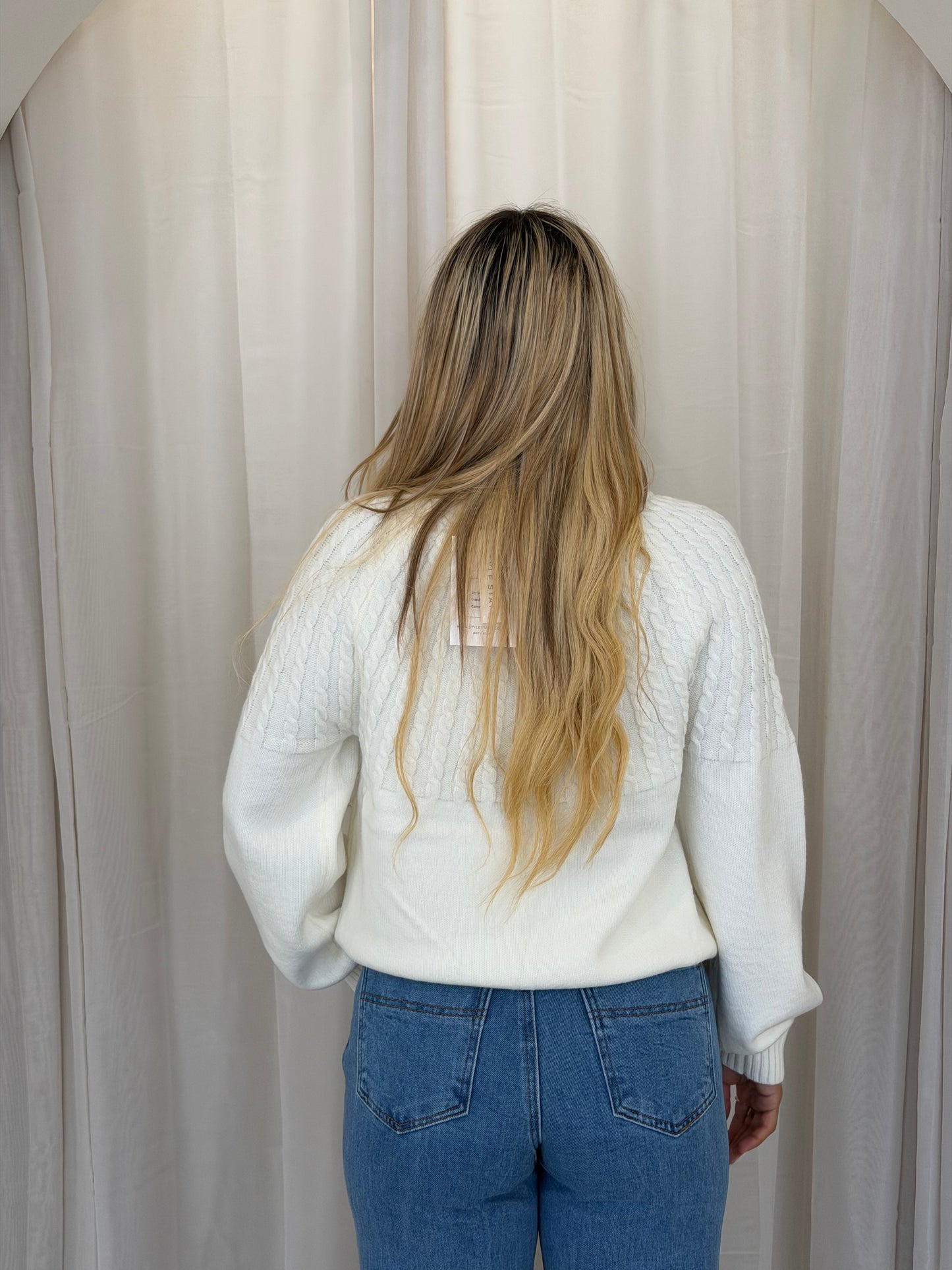 LISHA KNIT TOP - WHITE