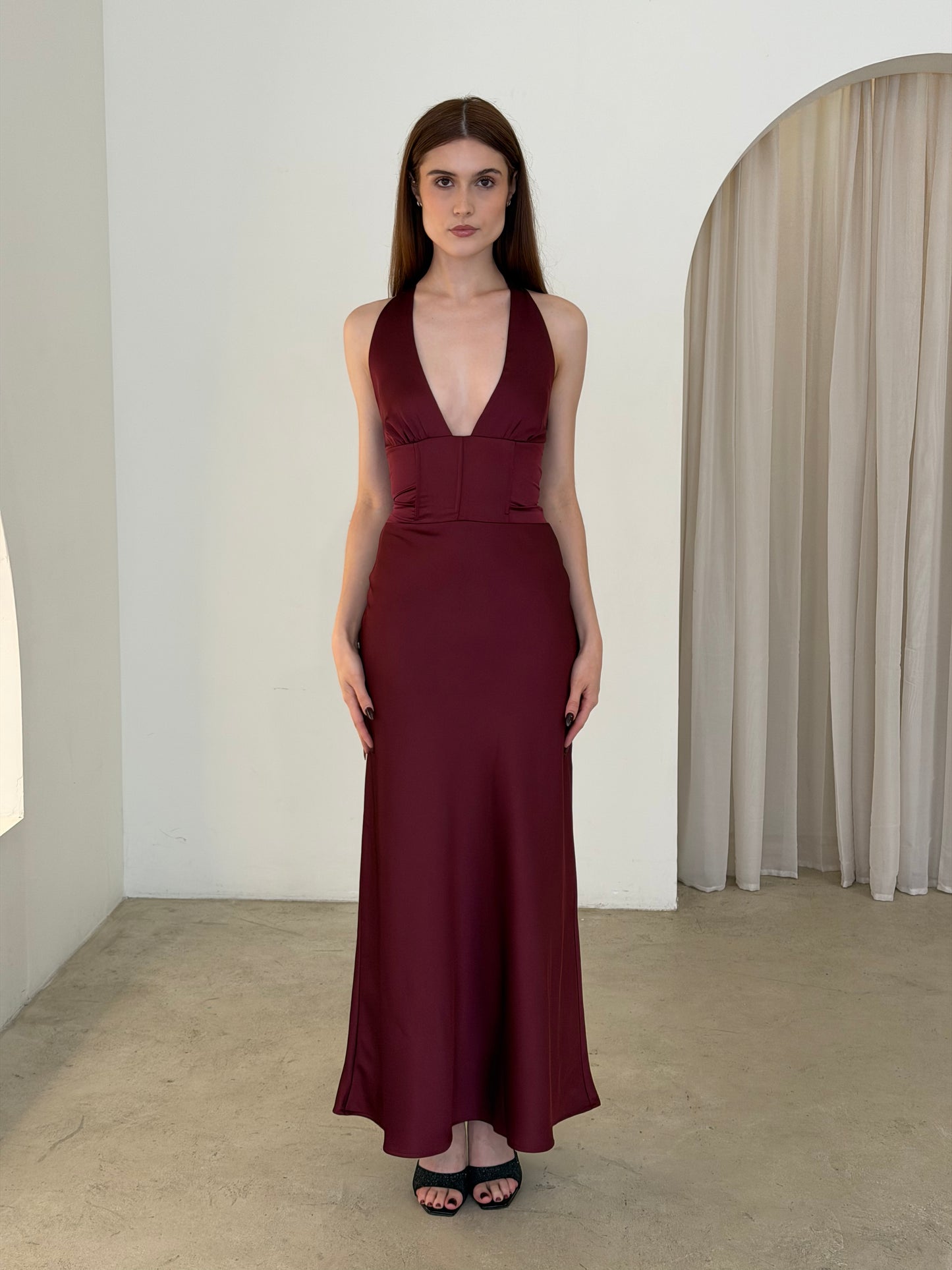 INNA DRESS - WINE