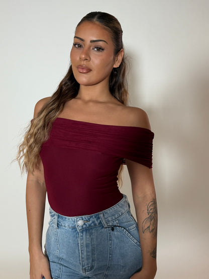 NAOMI BODYSUIT - MERLOT