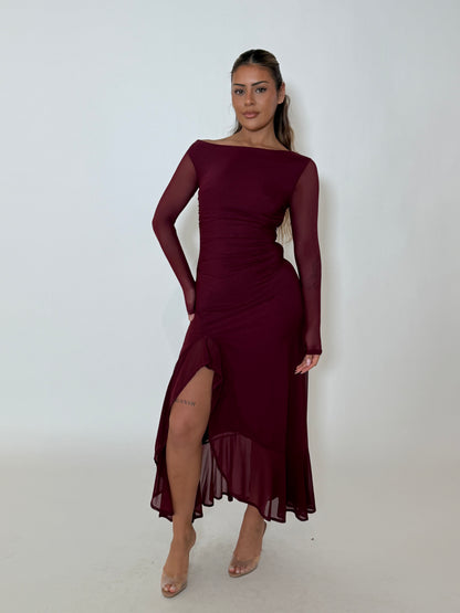 LETTY DRESS - WINE