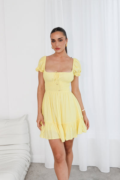 LAVIE DRESS (SHORT) - YELLOW/LEMON