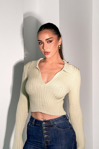 BRIANNE TOP / KNIT - AVOCADO