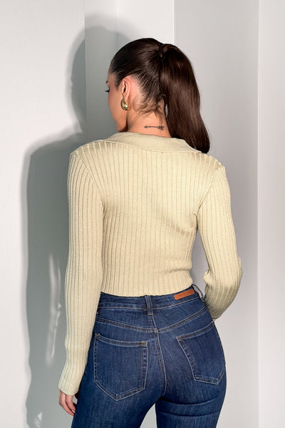 BRIANNE TOP / KNIT - AVOCADO