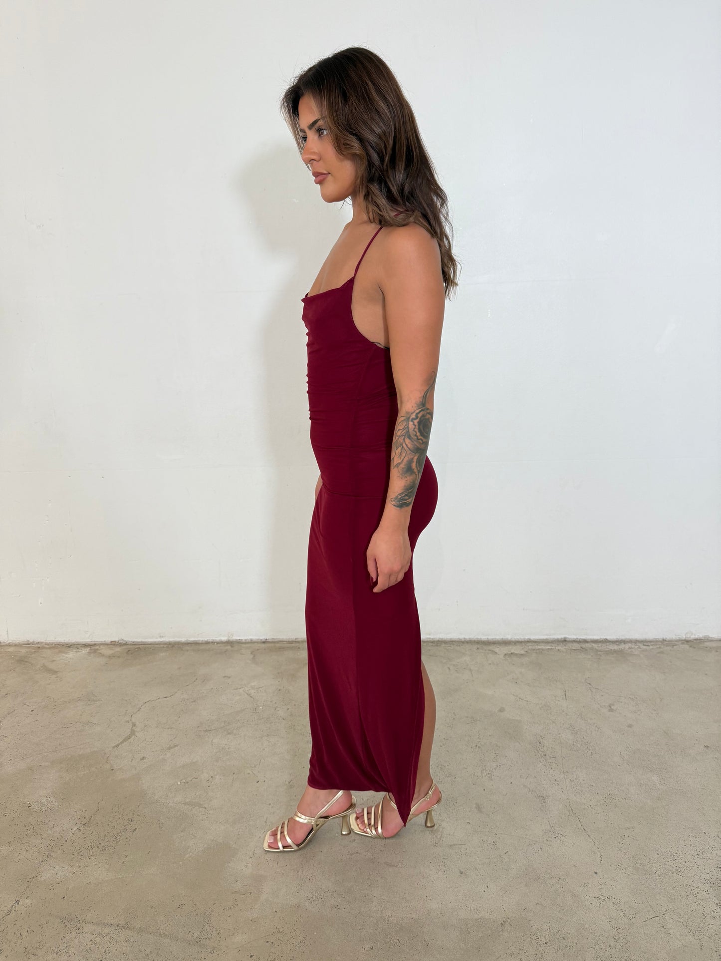 ANA DRESS - WINE