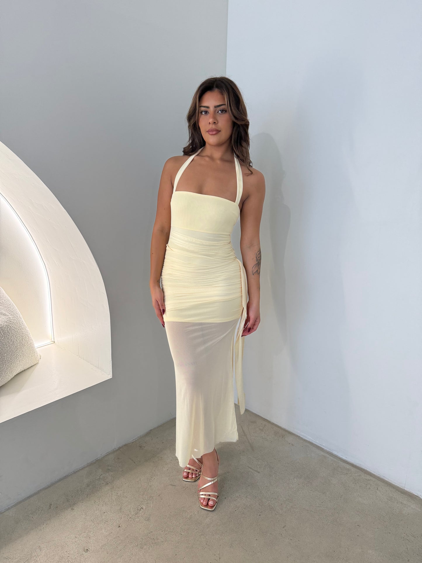 TRIS DRESS - BUTTER