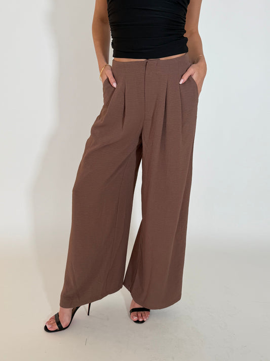 EVERLEE PANTS - CHOCOLATE