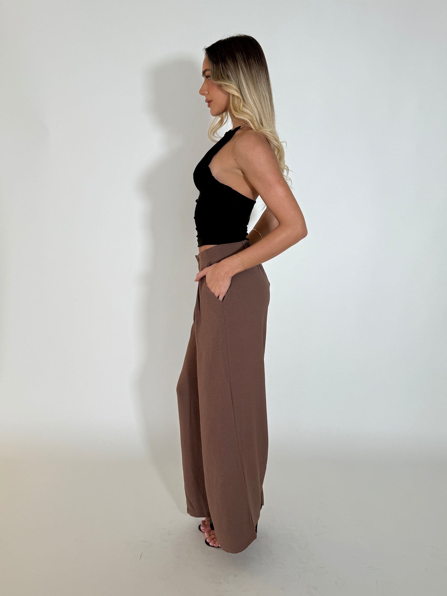 EVERLEE PANTS - CHOCOLATE