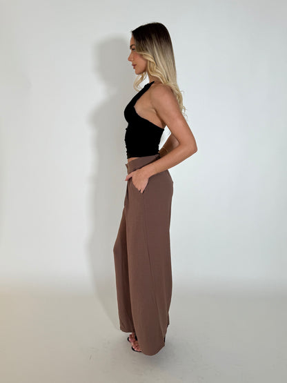 EVERLEE PANTS - CHOCOLATE