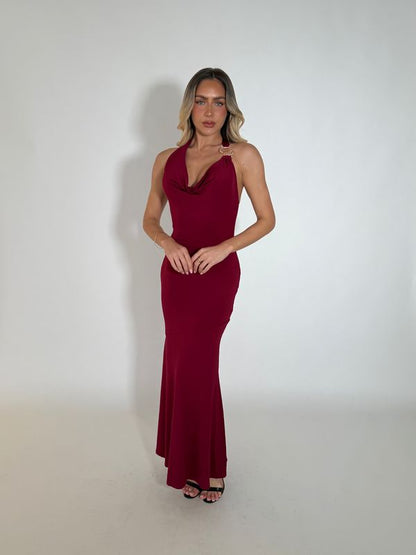 AMAYA DRESS - WINE