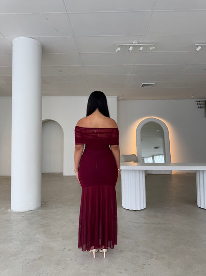 KRISTY DRESS - WINE