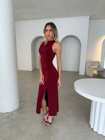 MOLLY DRESS - MERLOT