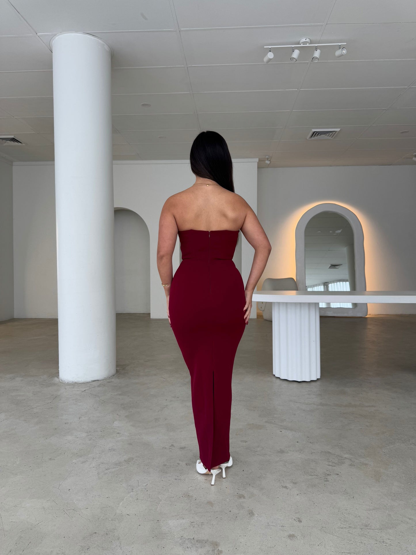 HANNAH DRESS - WINE