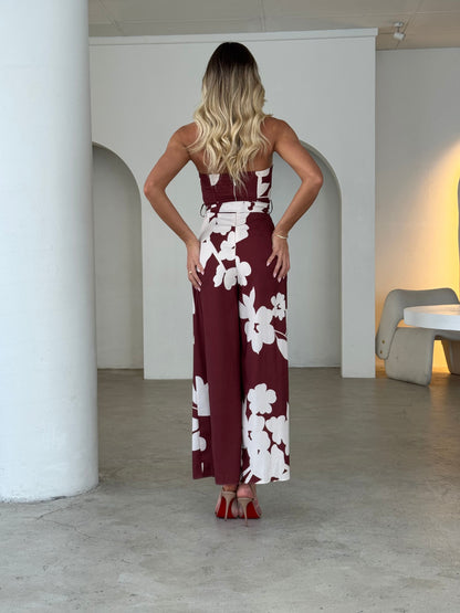 GISELLE JUMPSUIT - MERLOT