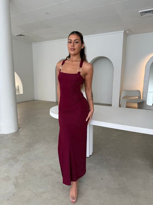 AVERY DRESS - RED SHIMMER
