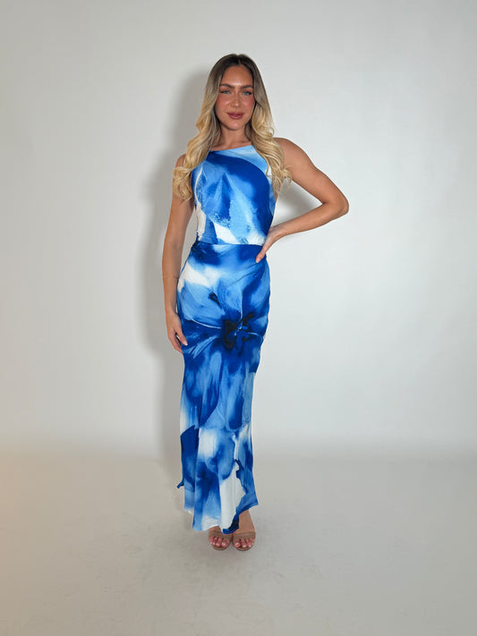 BRIELLE DRESS - BLUE