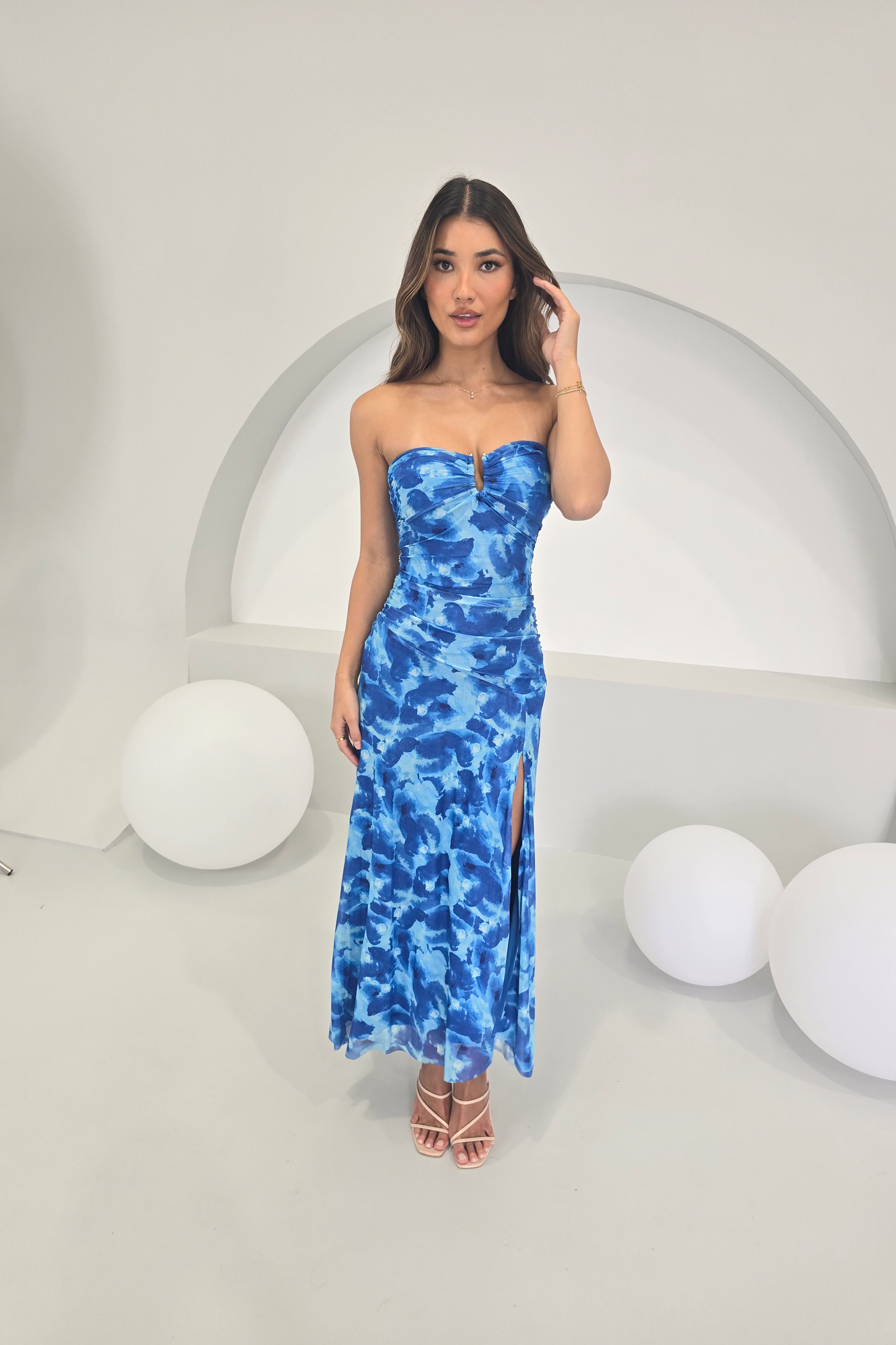 AMBER DRESS - BLUE MULTI