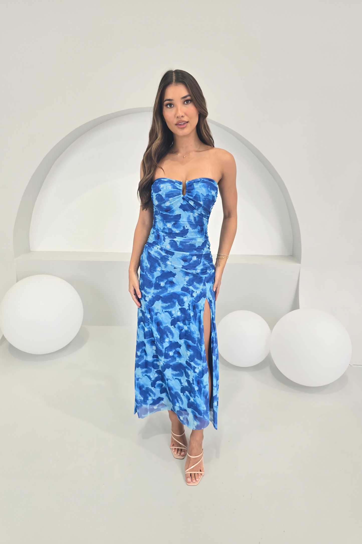 AMBER DRESS - BLUE MULTI