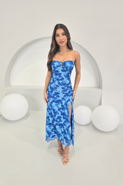 AMBER DRESS - BLUE MULTI