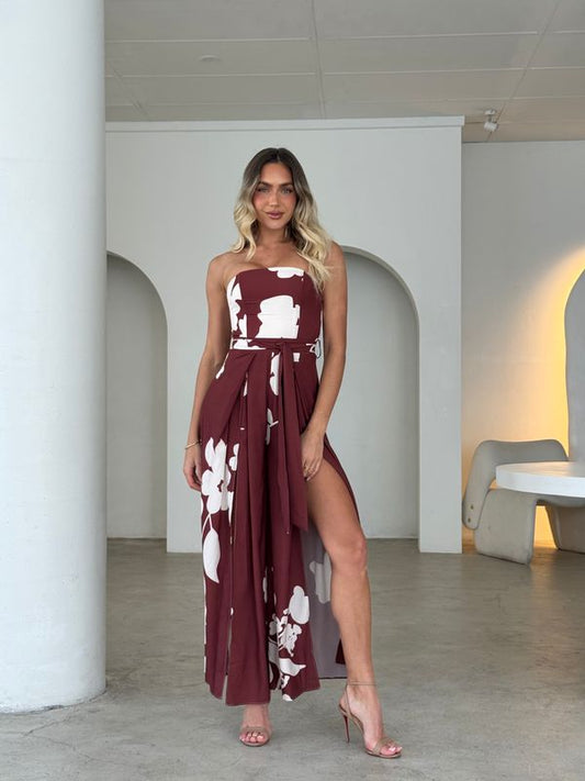 GISELLE JUMPSUIT - MERLOT