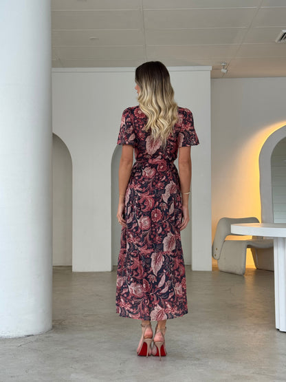 ARICA DRESS - BLACK/RED