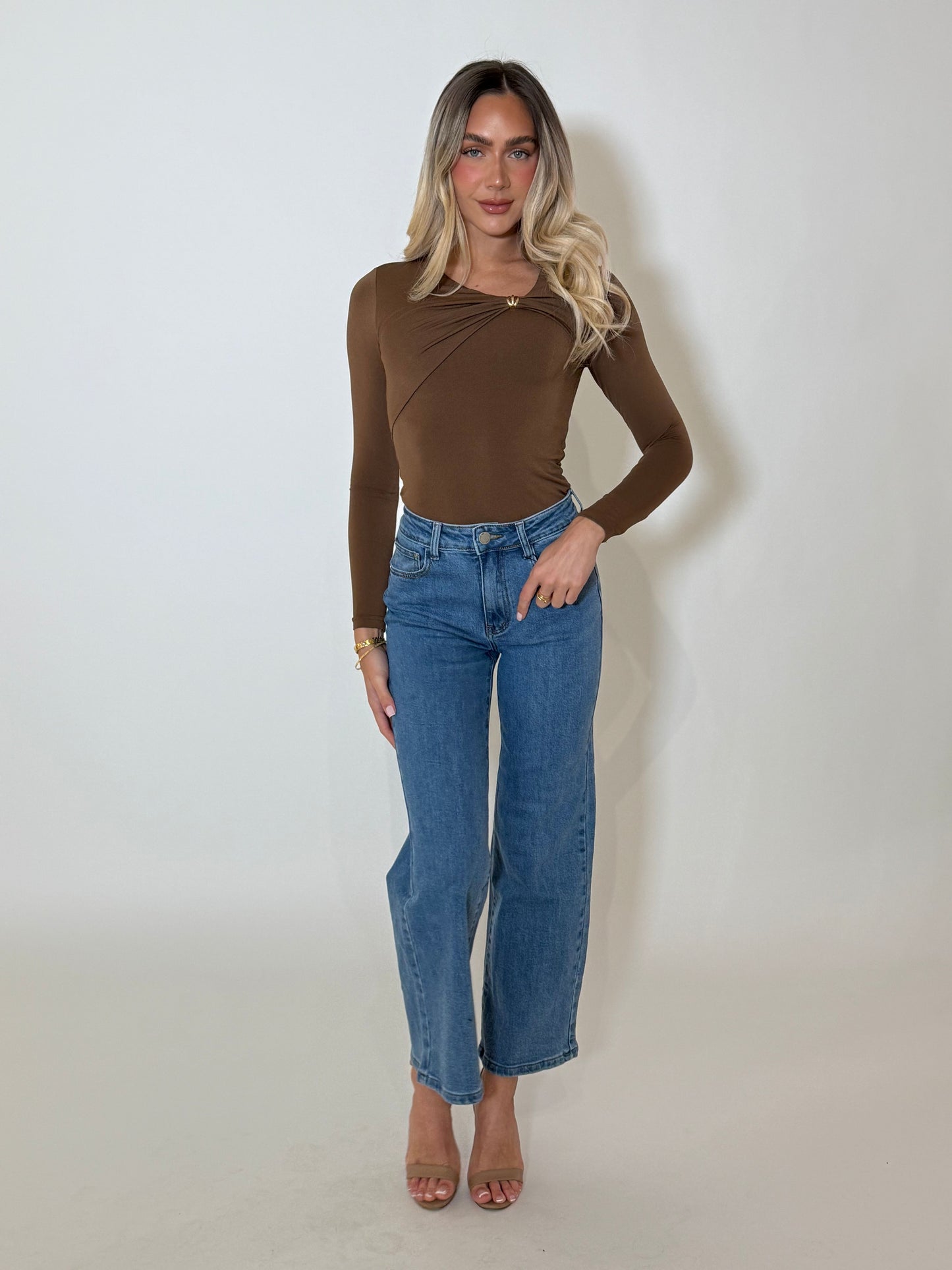 ALICA TOP - ASHBROWN